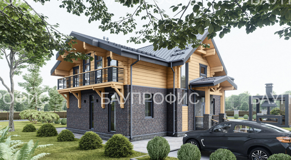 БАУПРОФИС | Жилой двухэтажный дом по комбинированной технологии ДКТ-286