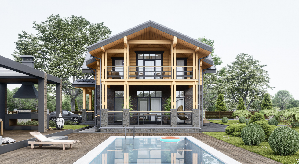 БАУПРОФИС | Жилой двухэтажный дом по комбинированной технологии ДКТ-286