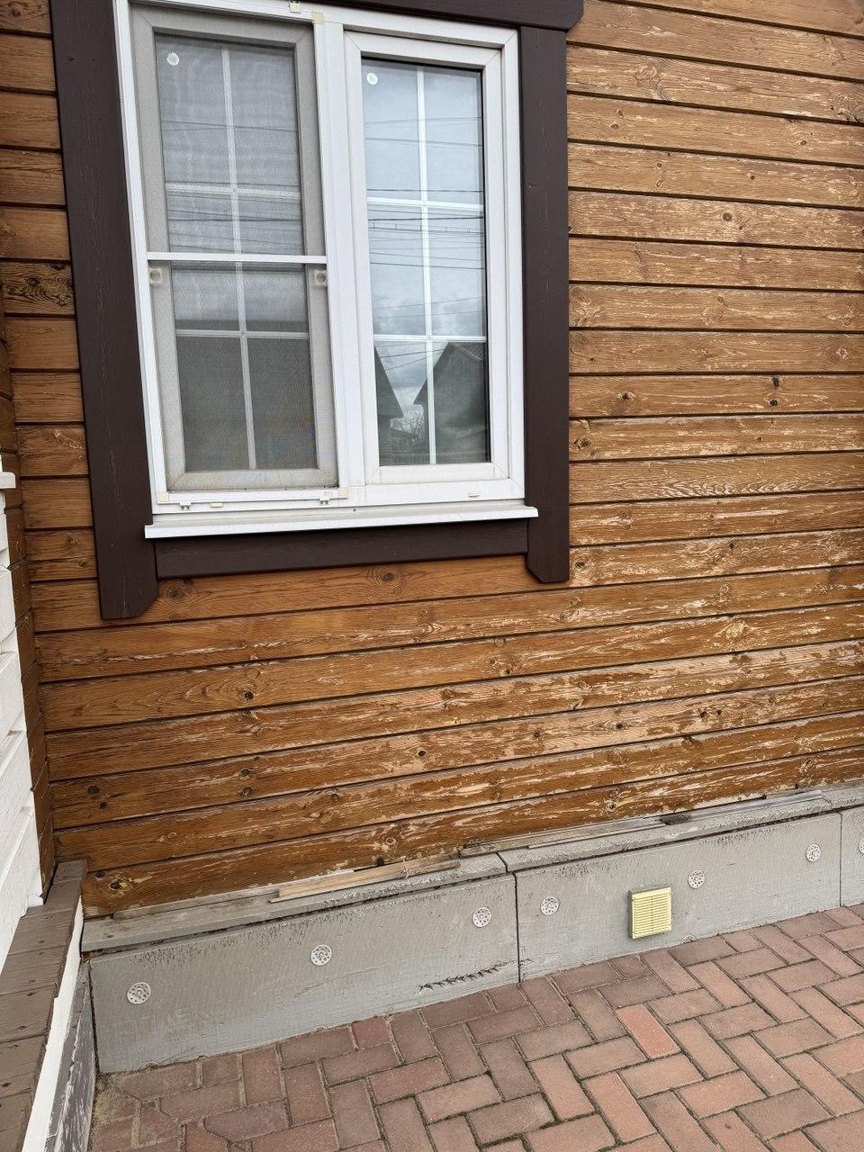 Перекрашивание деревянных домов из клеёного бруса.