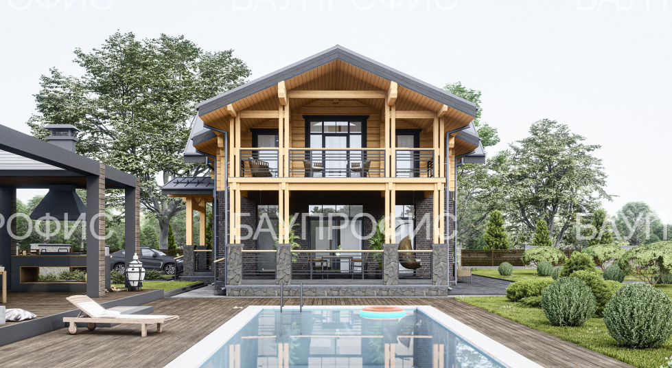 БАУПРОФИС | Жилой двухэтажный дом по комбинированной технологии ДКТ-286