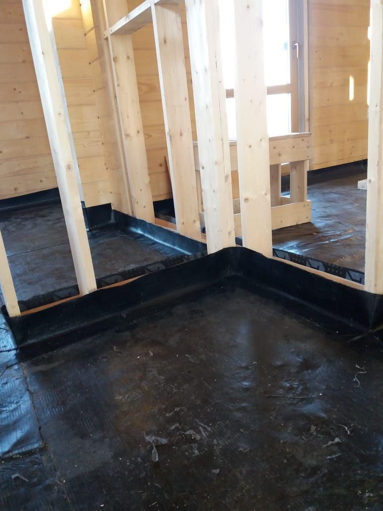 Устройство гидроизоляции пола.