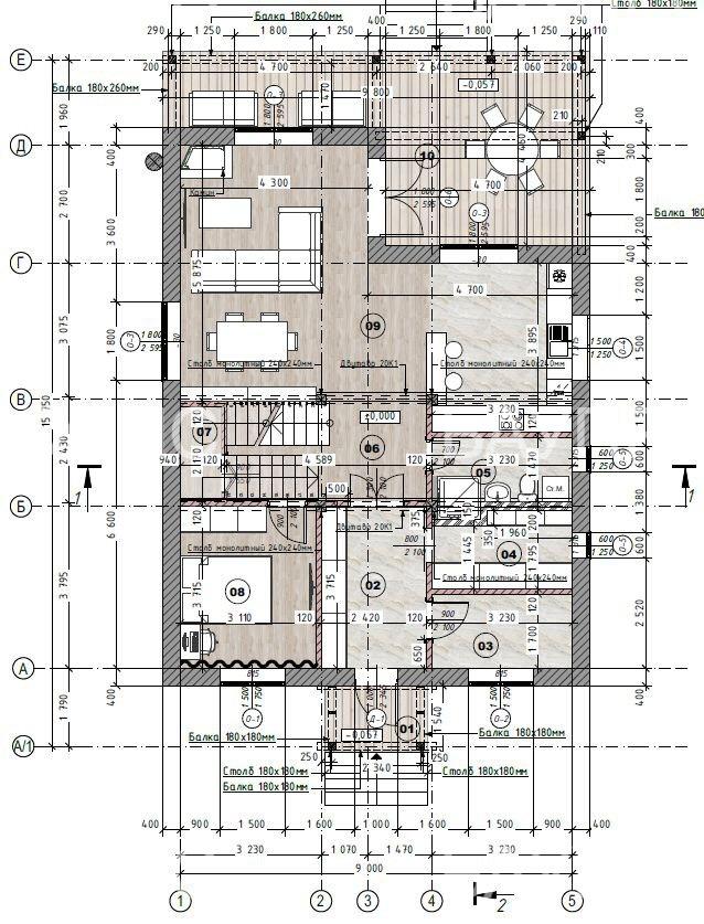 БАУПРОФИС | Двухэтажный дом из керамических блоков  КФК-228