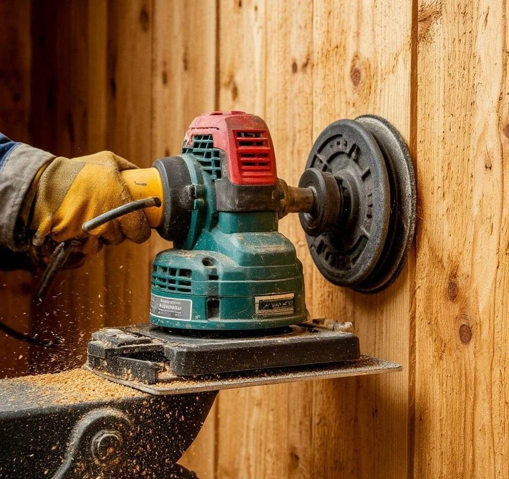 Шлифование брусовой стены. Шлифование брусовой стены.