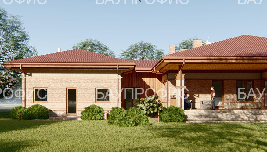 БАУПРОФИС. Одноэтажный жилой дом из керамических блоков площадью 380 м2.