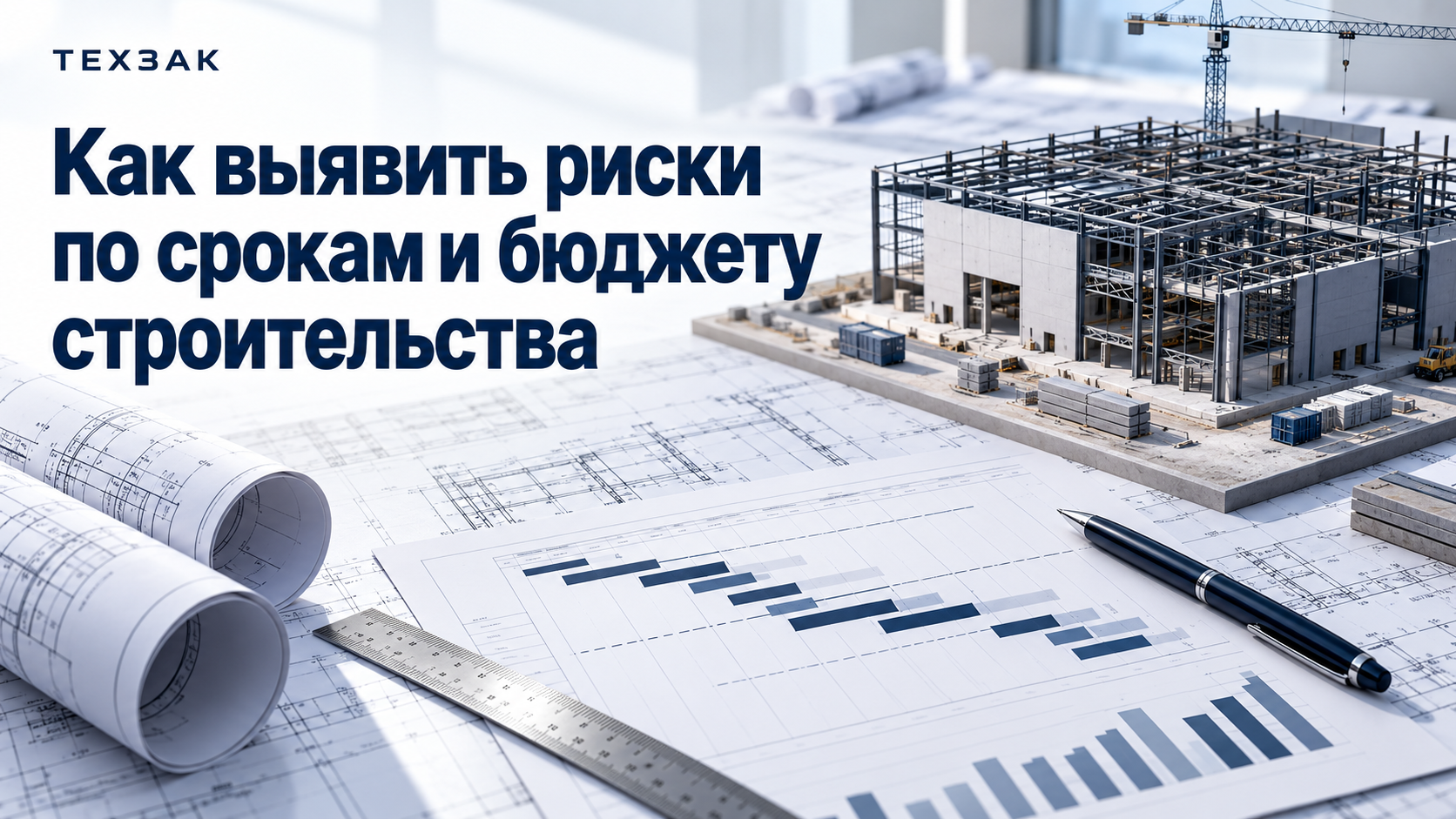 ТЕХЗАК: анализ рисков сроков и бюджета строительства, график работ и модель здания