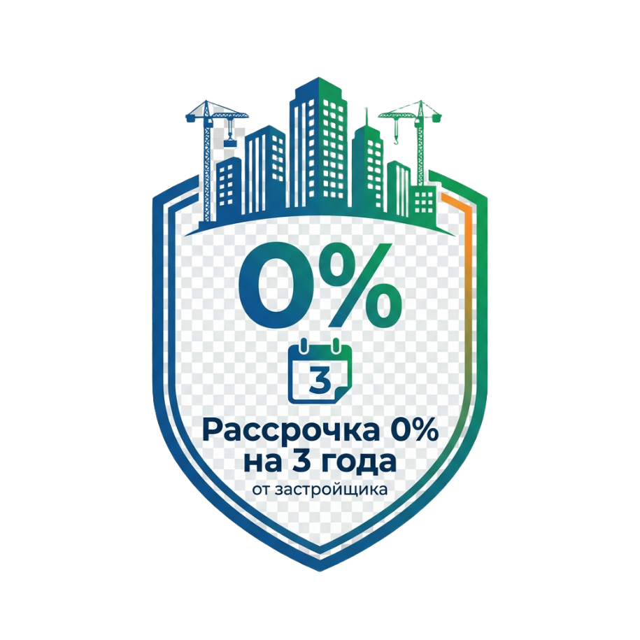 Рассрочка 0% на 3 года от застройщика