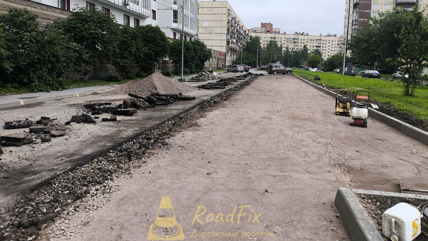 Подготовка и уплотнение пирога для будущей парковки в СПб