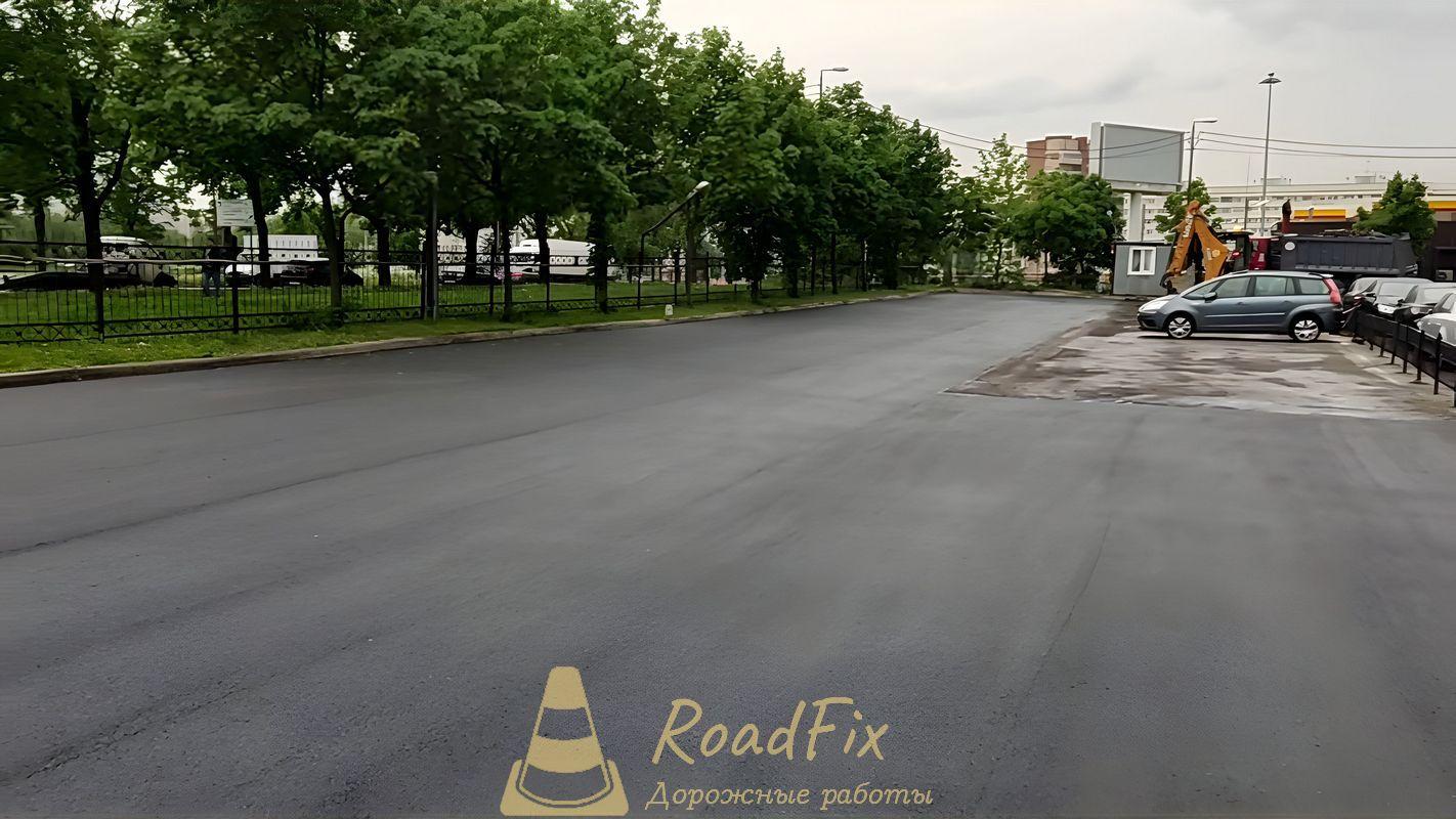 Асфальтирование с помощью укладчика в Санкт-Петербурге