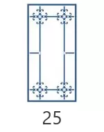 Раскладка 25 для остекления