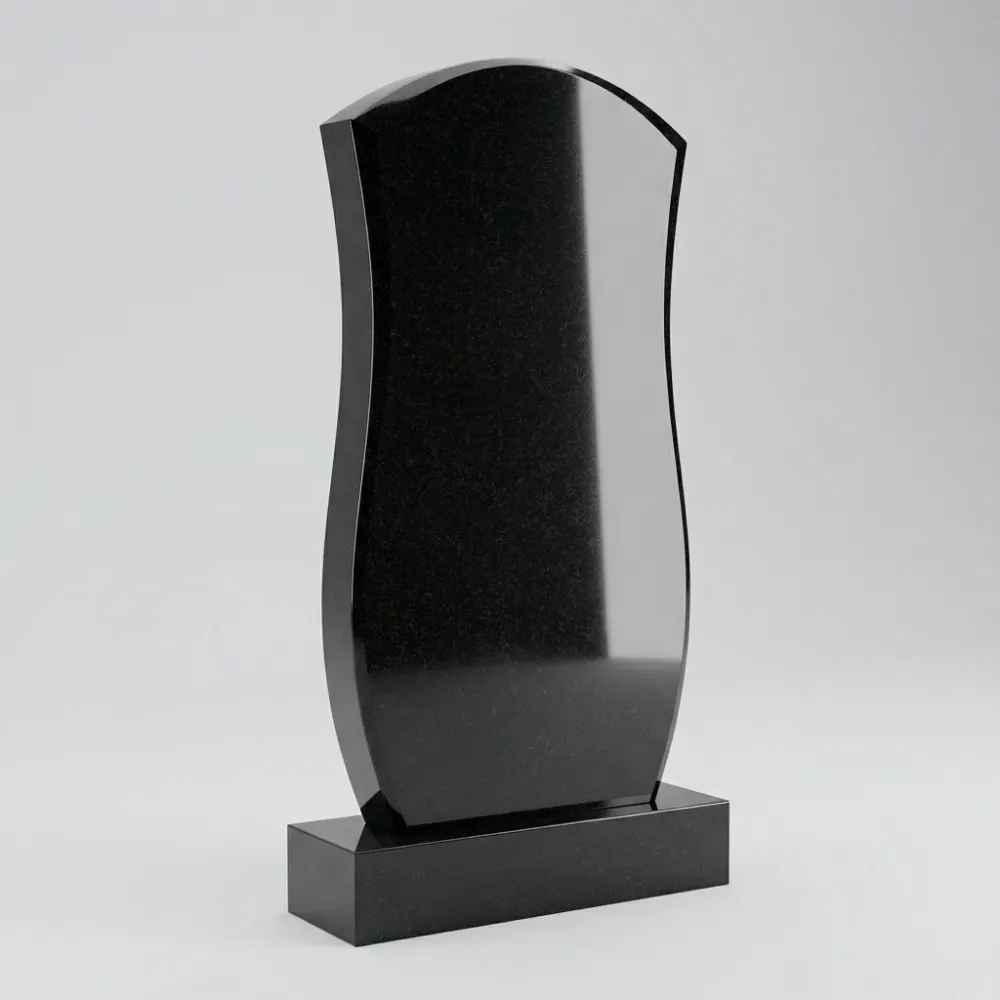 Гранитный памятник Арка-бочка с плавными гранями на могилу