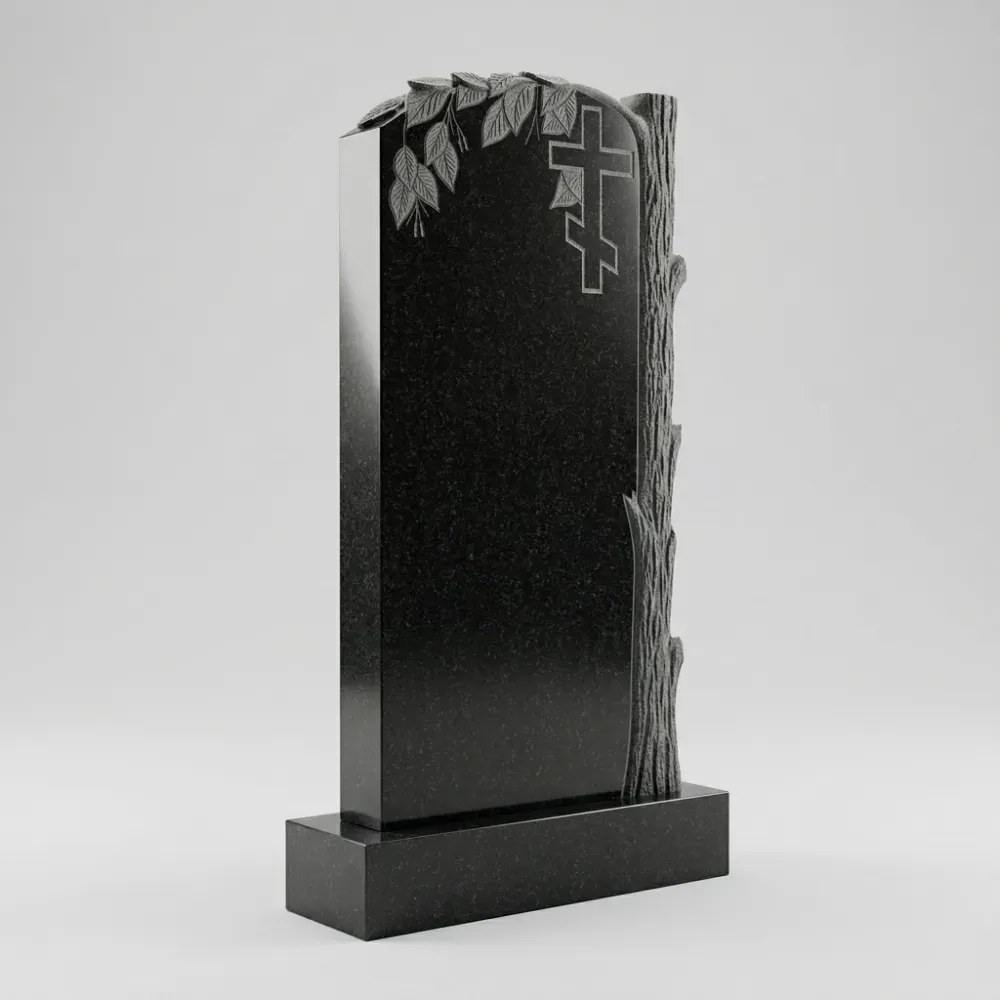 Резной гранитный памятник Березка-2 на могилу