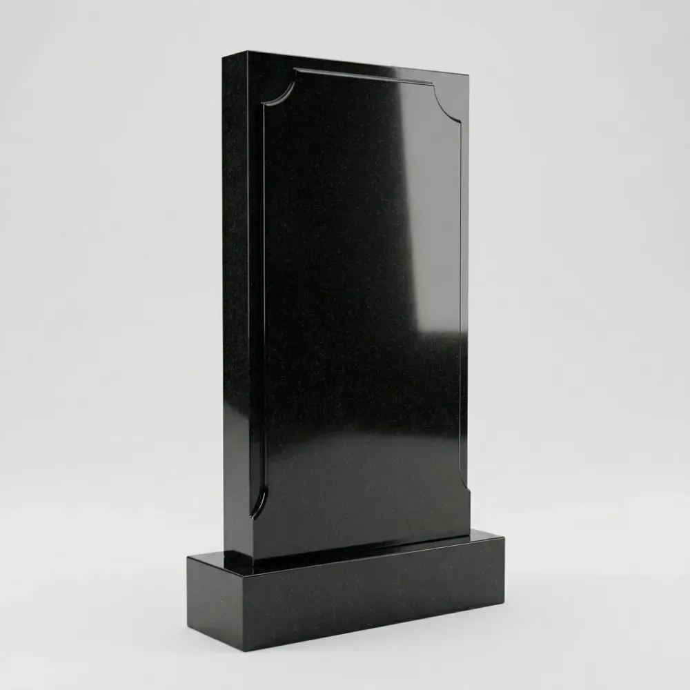 Элегантный гранитный памятник Галтель с фигурной кромкой на могилу