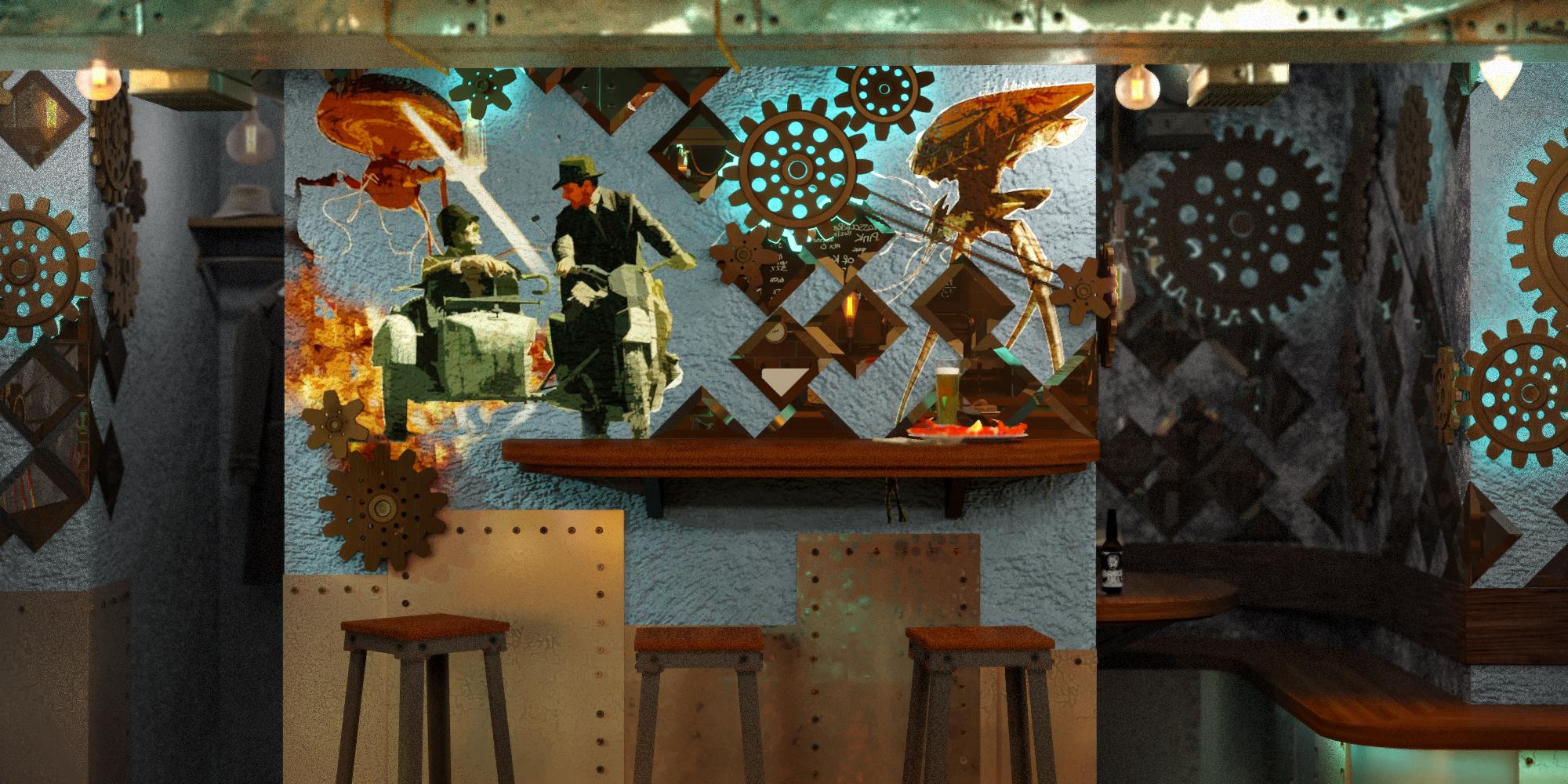 Дизайн интерьера пивного бара