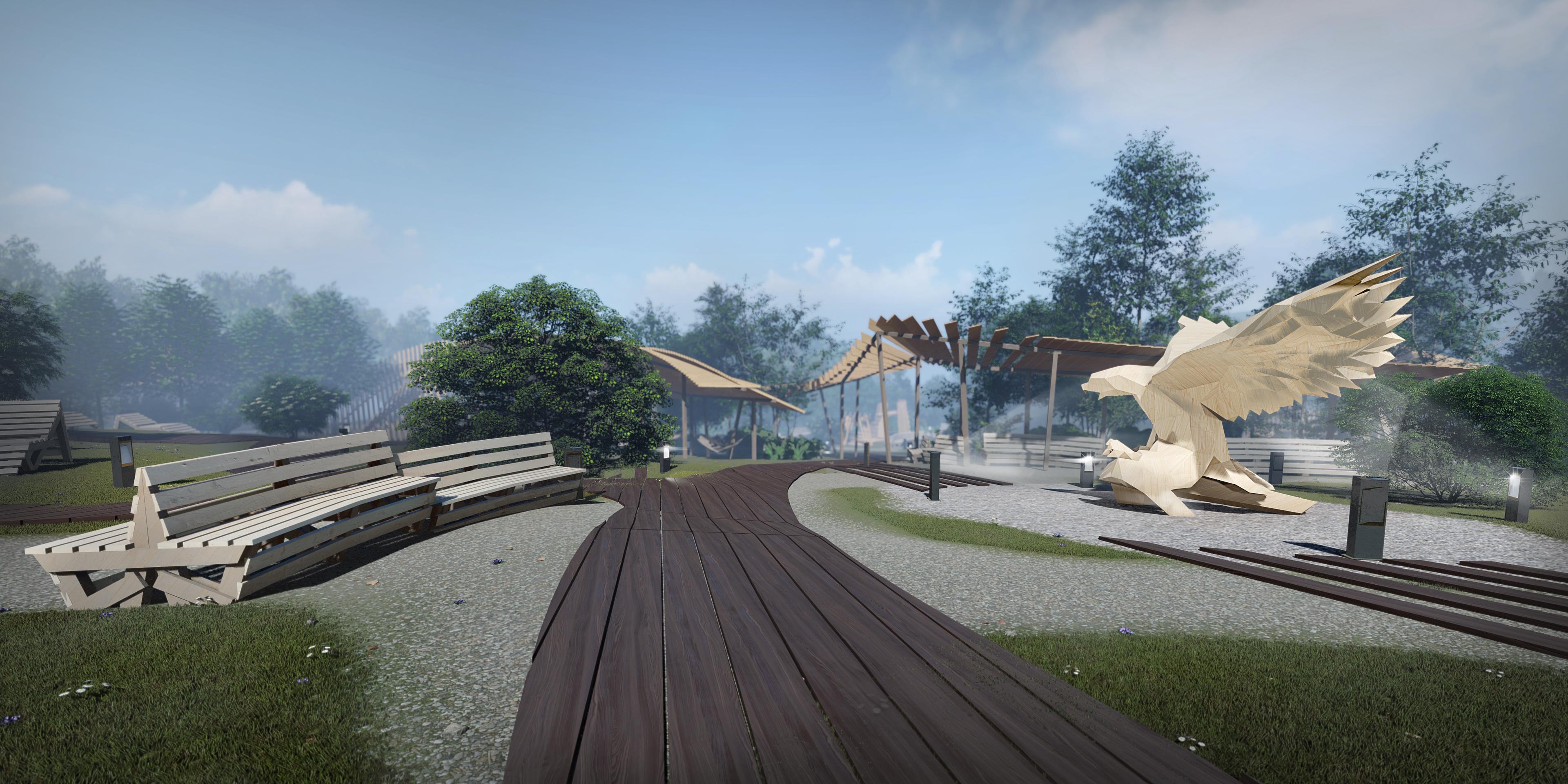 Проект парка (Площадка Солнечная/Чайный домик)