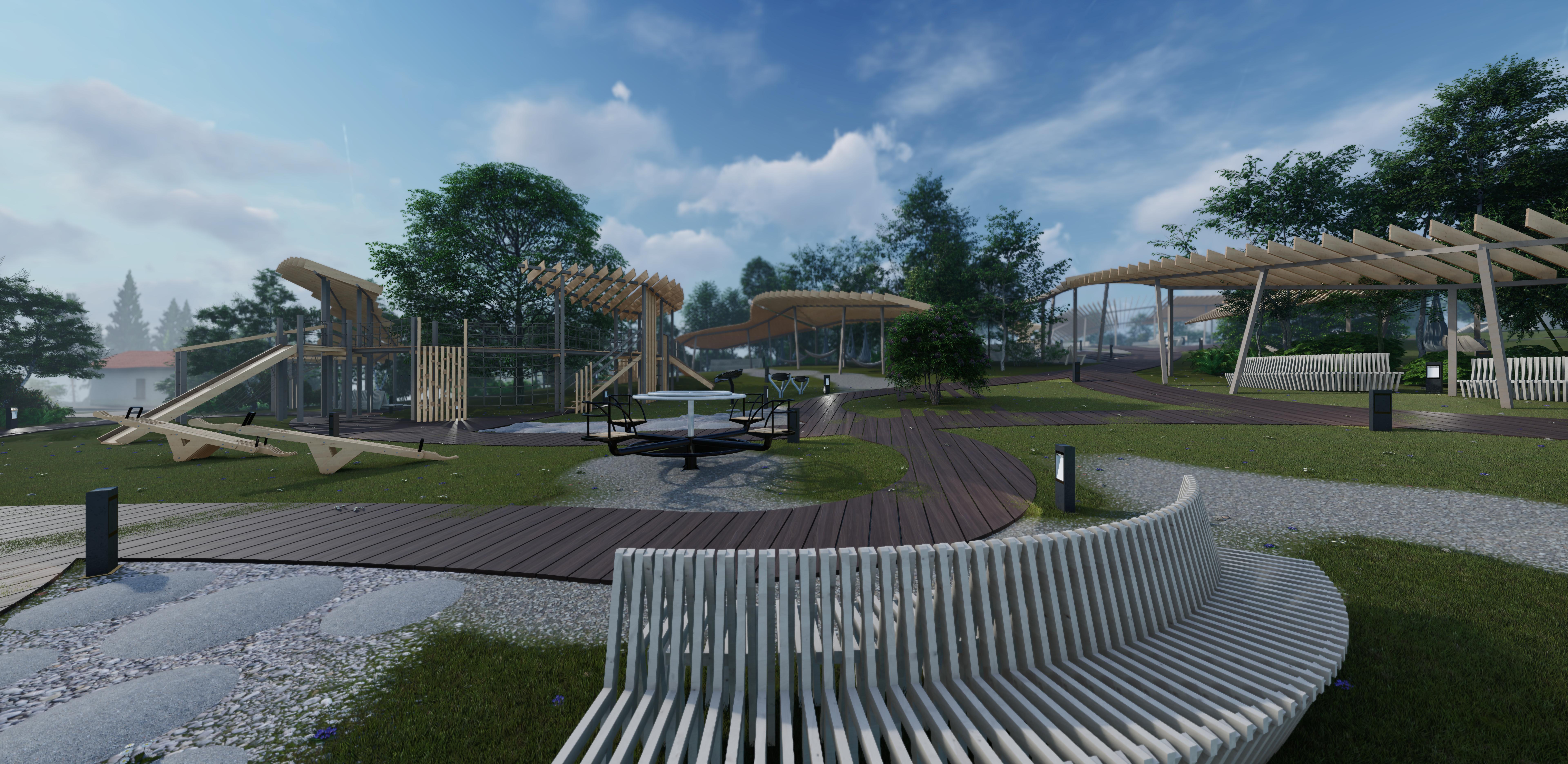 Проект парка (Площадка Солнечная/Чайный домик)