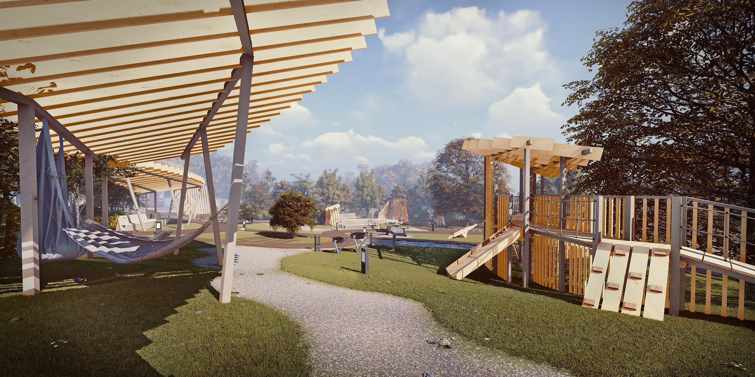 Проект парка (Площадка Солнечная/Чайный домик)