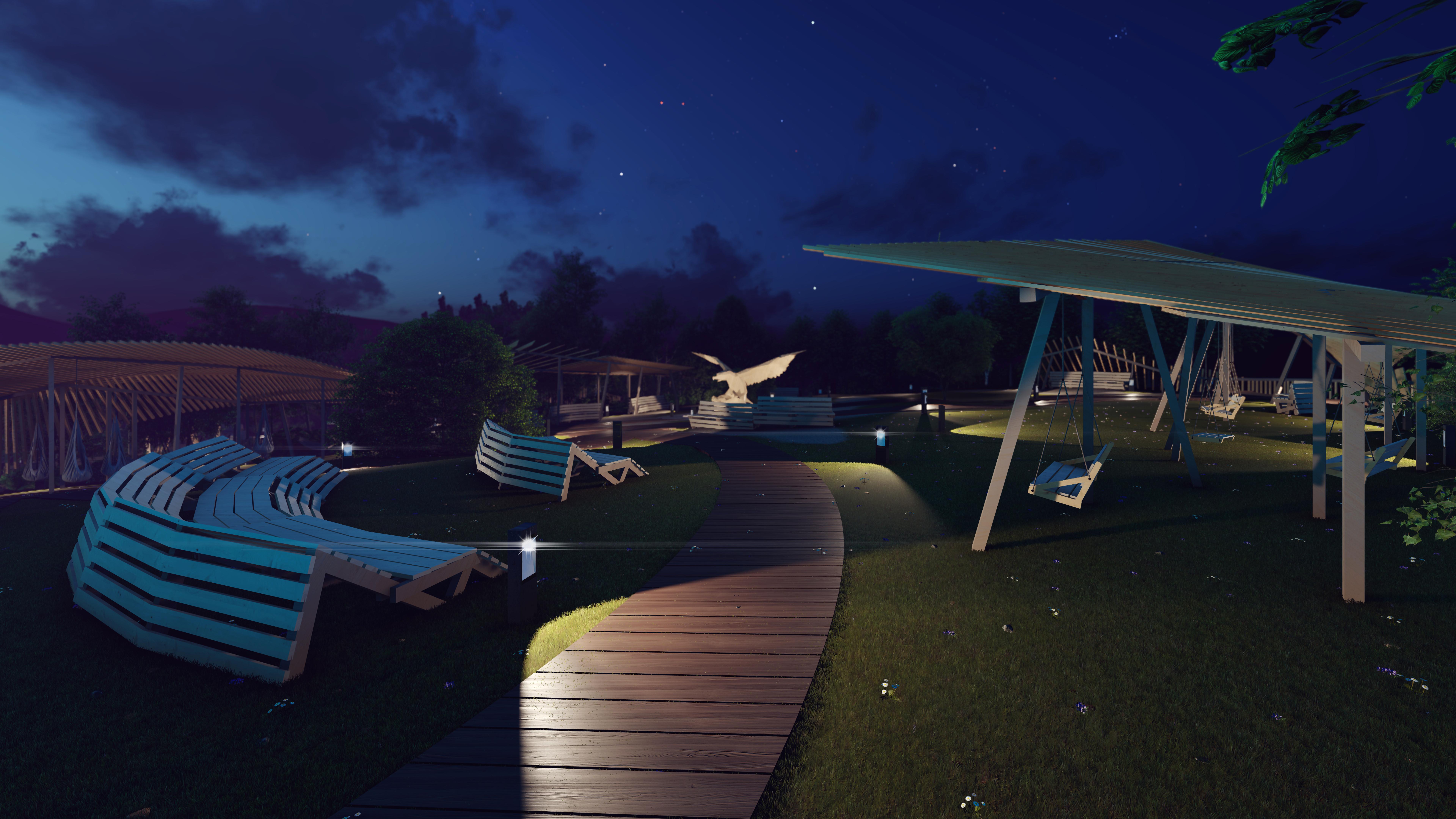 Проект парка (Площадка Солнечная/Чайный домик)