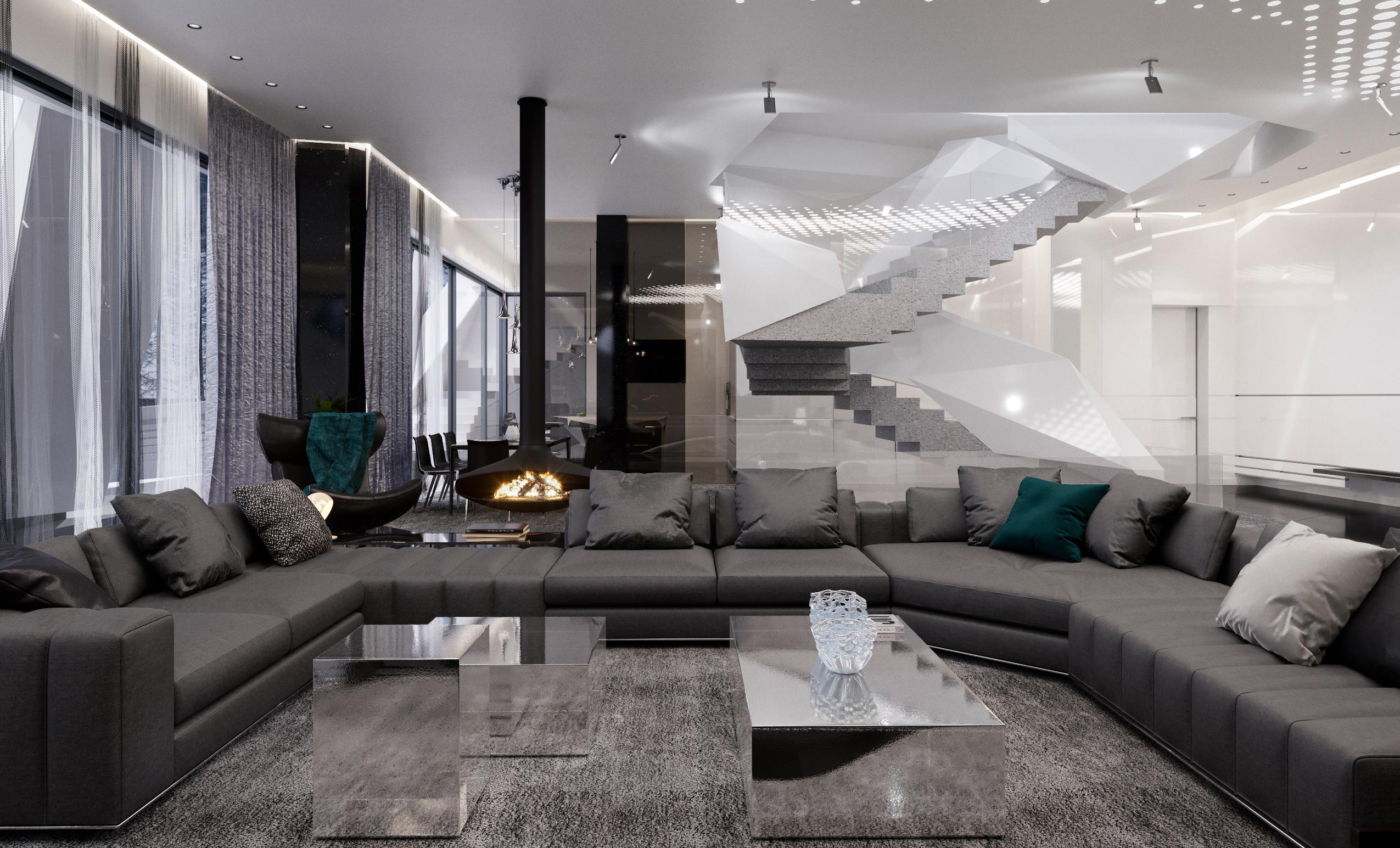 Дизайн Интерьера частного дома в современном стиле в с. Успенское, Московская область