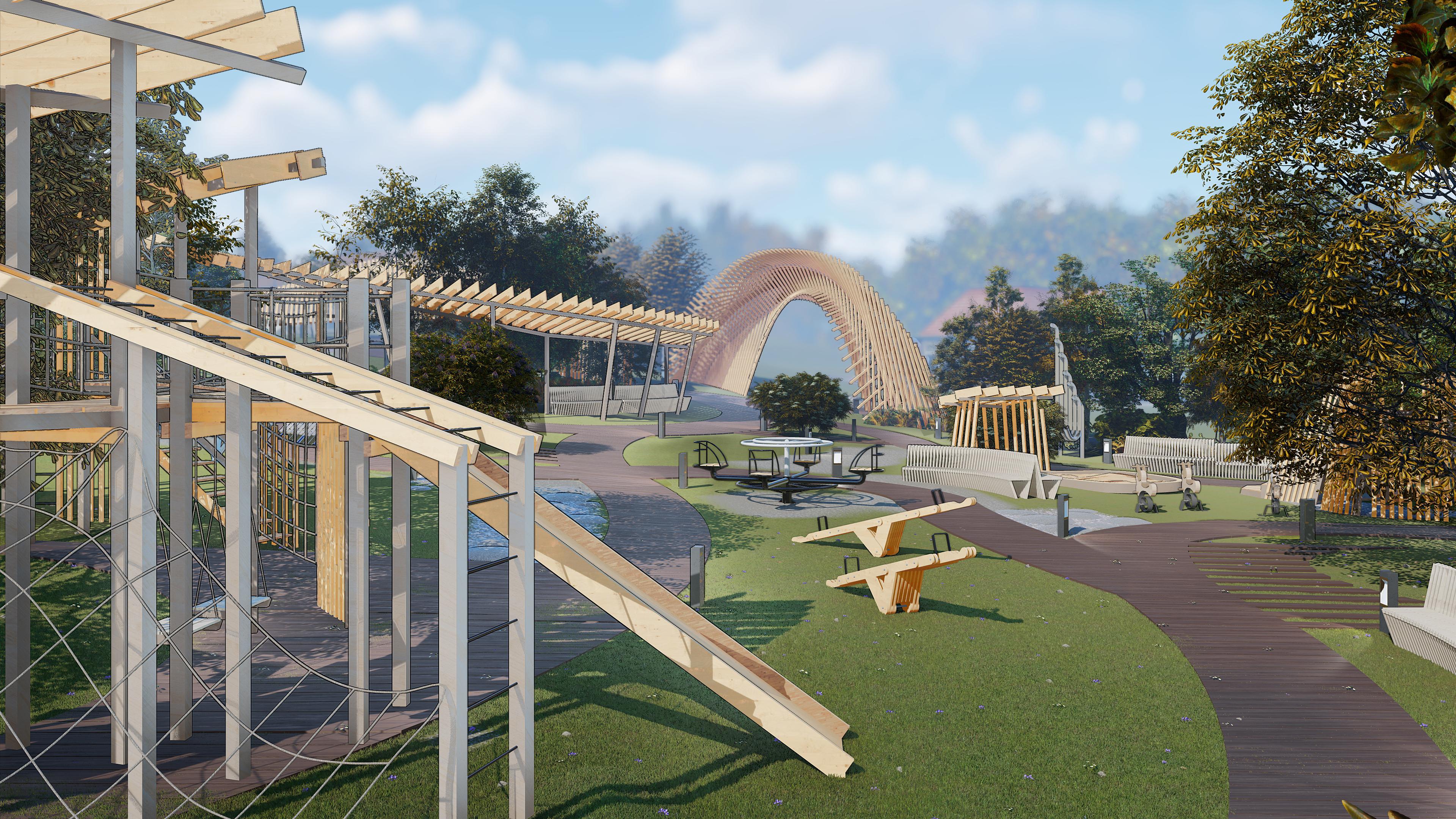 Проект парка (Площадка Солнечная/Чайный домик)