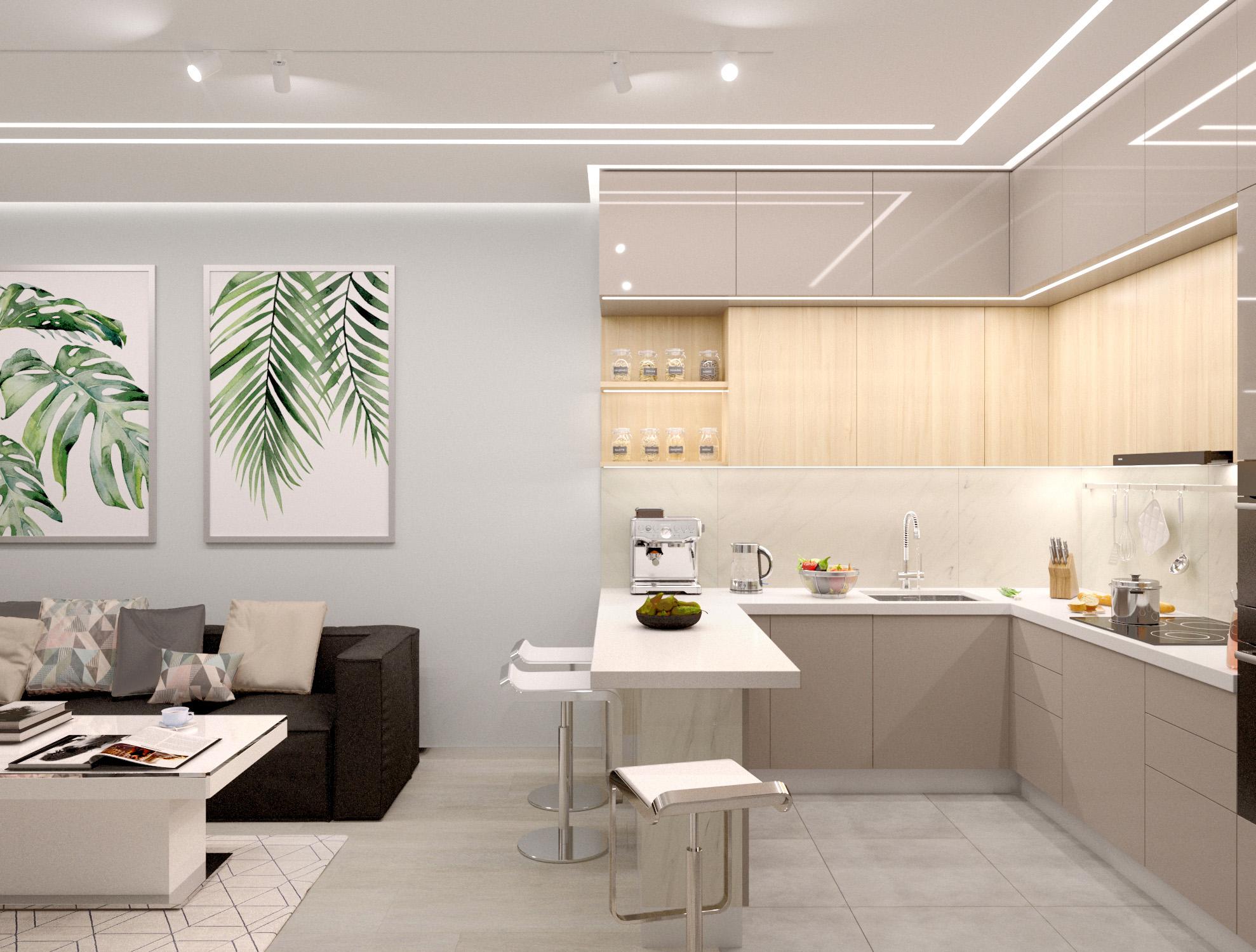 Дизайн интерьеров современной квартиры в минималистичном стиле