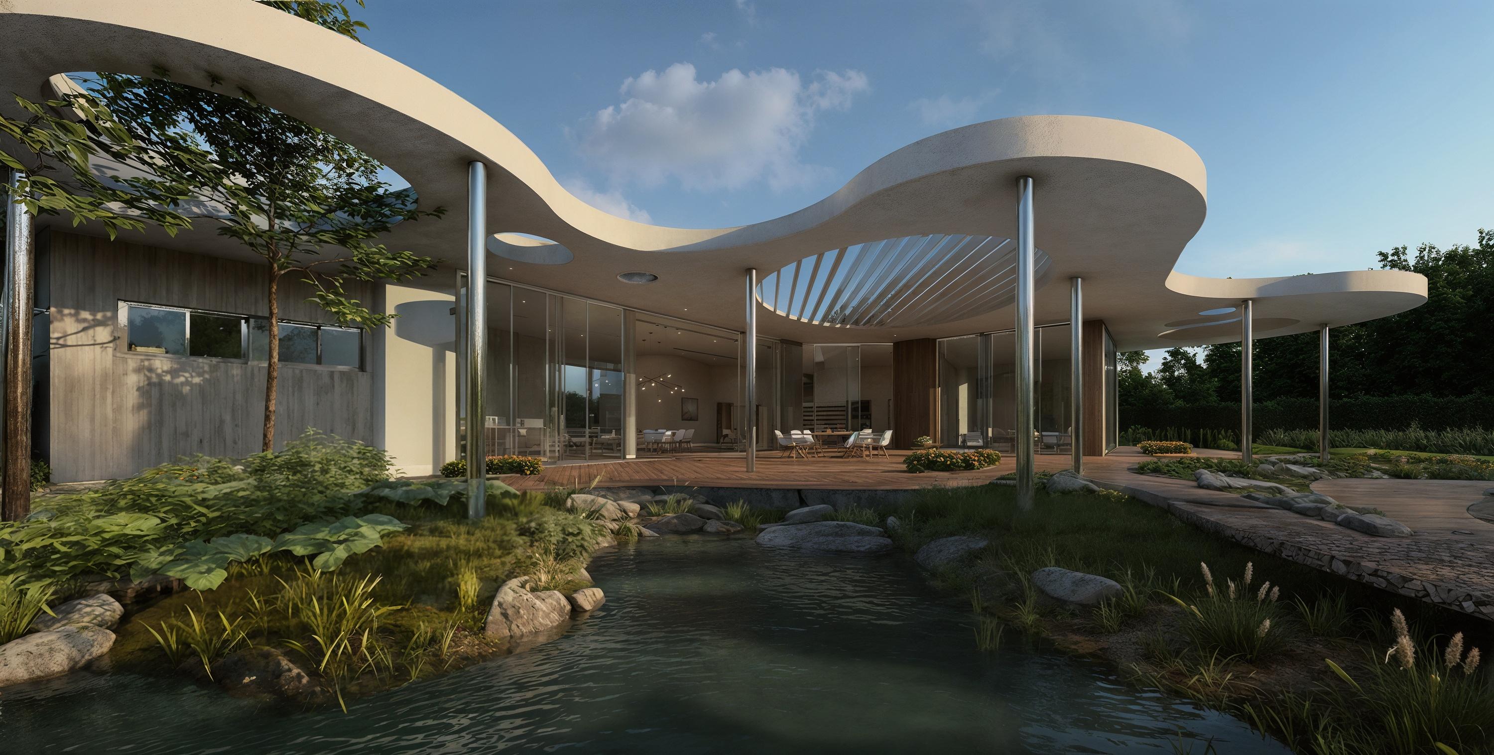 Проект одноэтажного дома с плоской кровлей