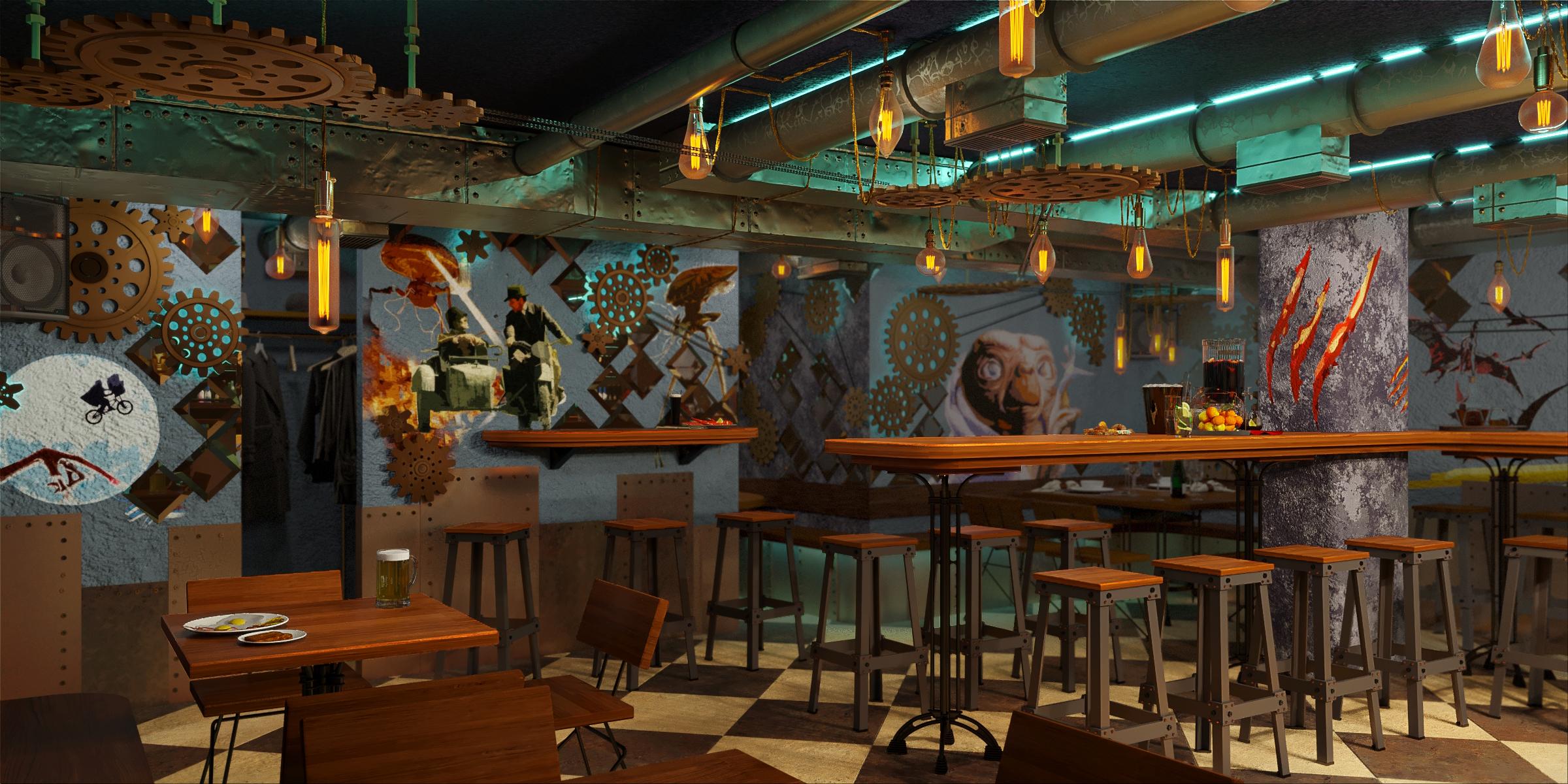Дизайн интерьера пивного бара