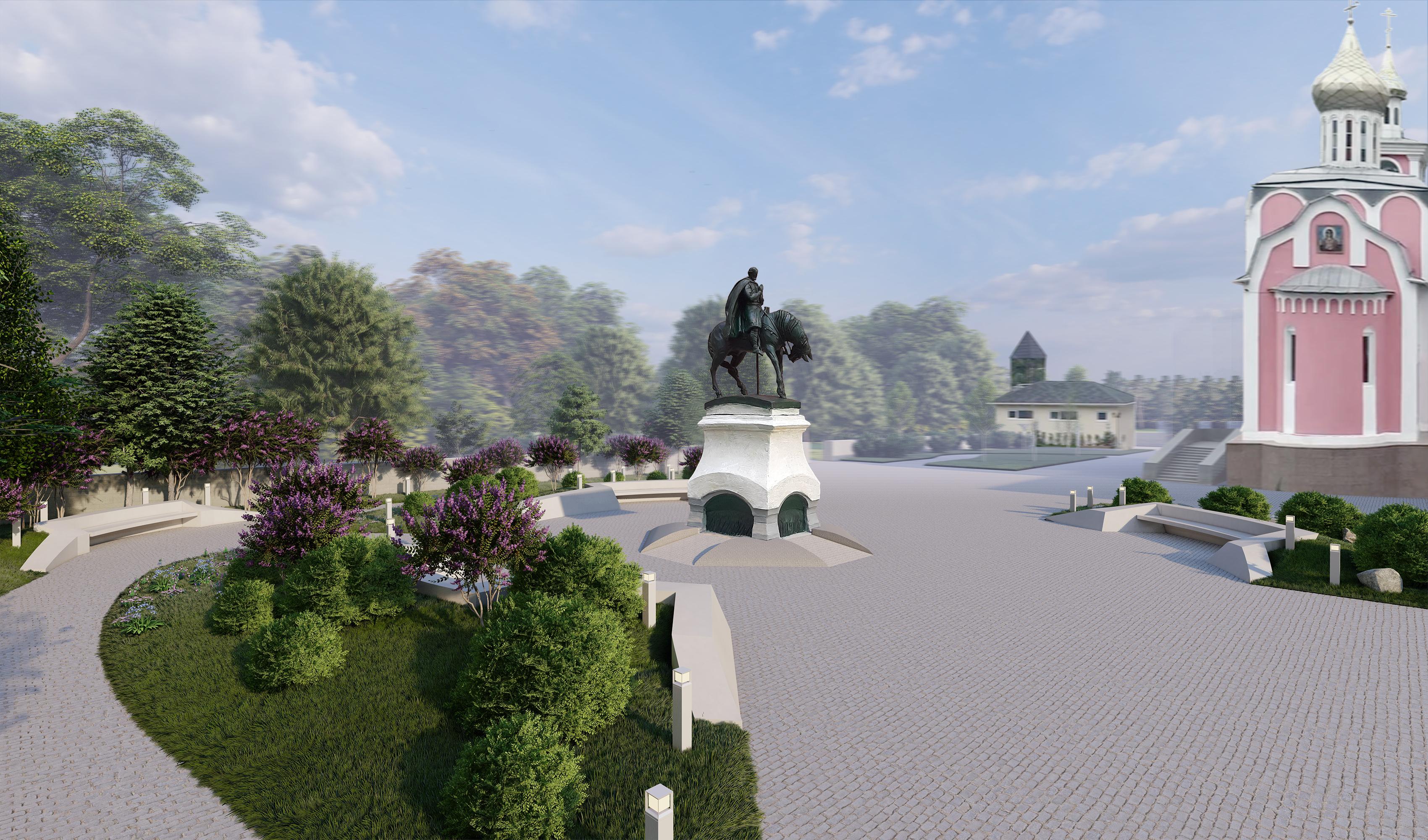 Проектирование парков и памятников Александр Невский Алма-Ата