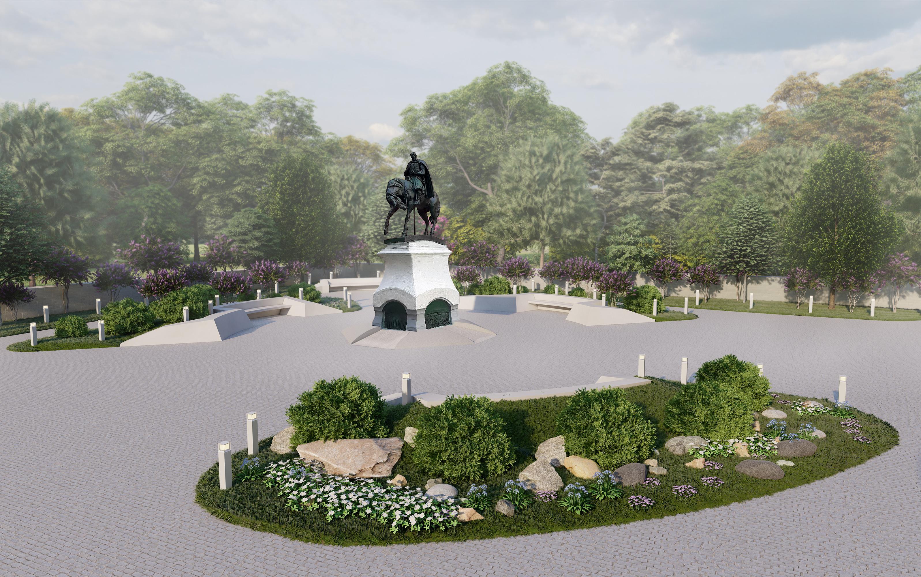 Проектирование парков и памятников Александр Невский Алма-Ата