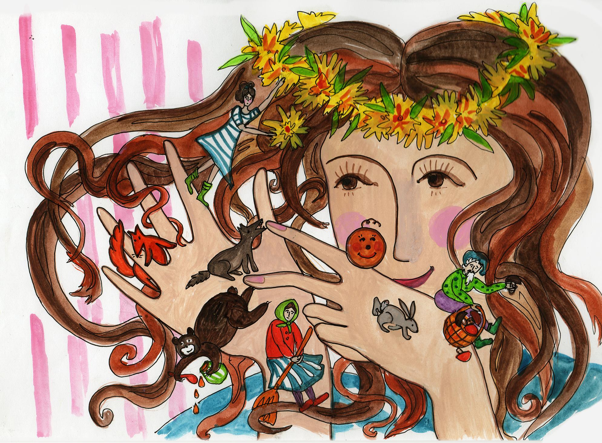 все в твоих руках, акварель, 2022