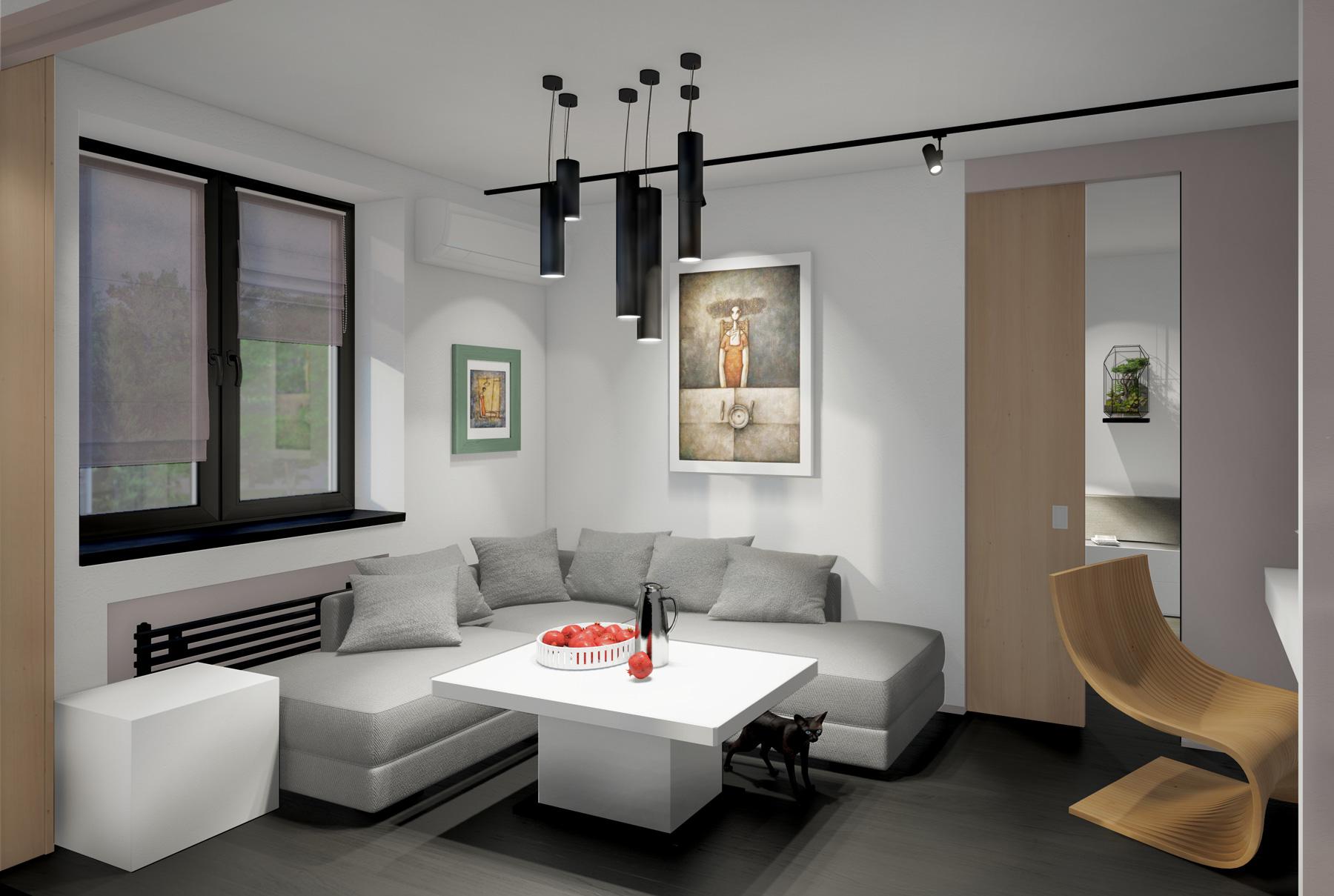 джапанди Современный минимализм дизайн интерьера для владельцев кошек домашних животных в скандинавском стиле