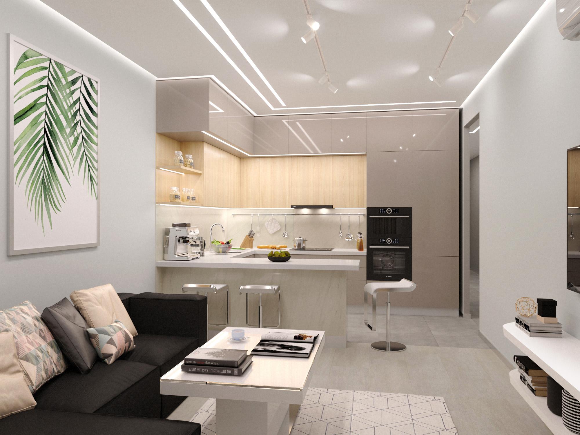 Дизайн интерьеров современной квартиры в минималистичном стиле