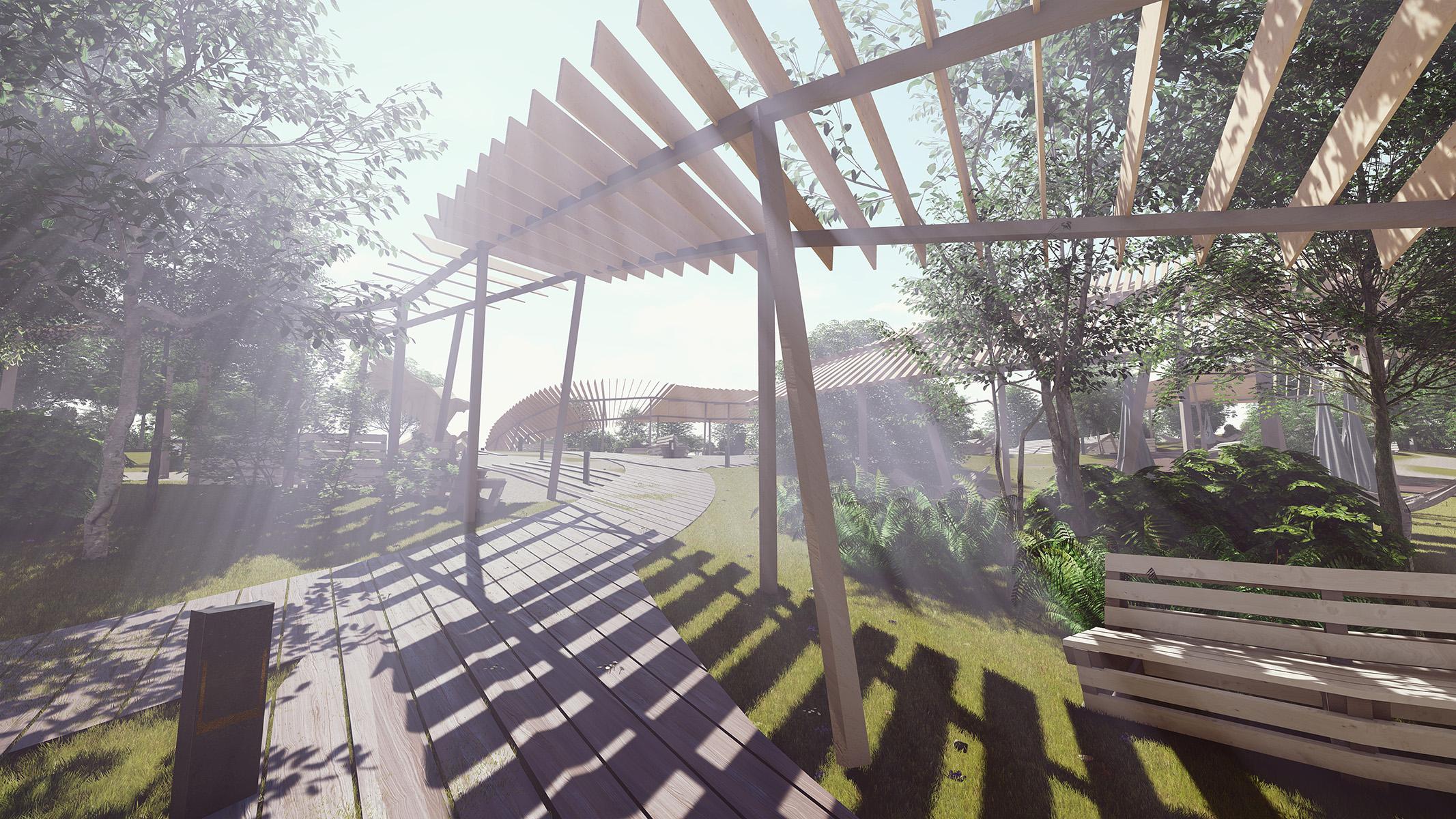 Проект парка (Площадка Солнечная/Чайный домик)