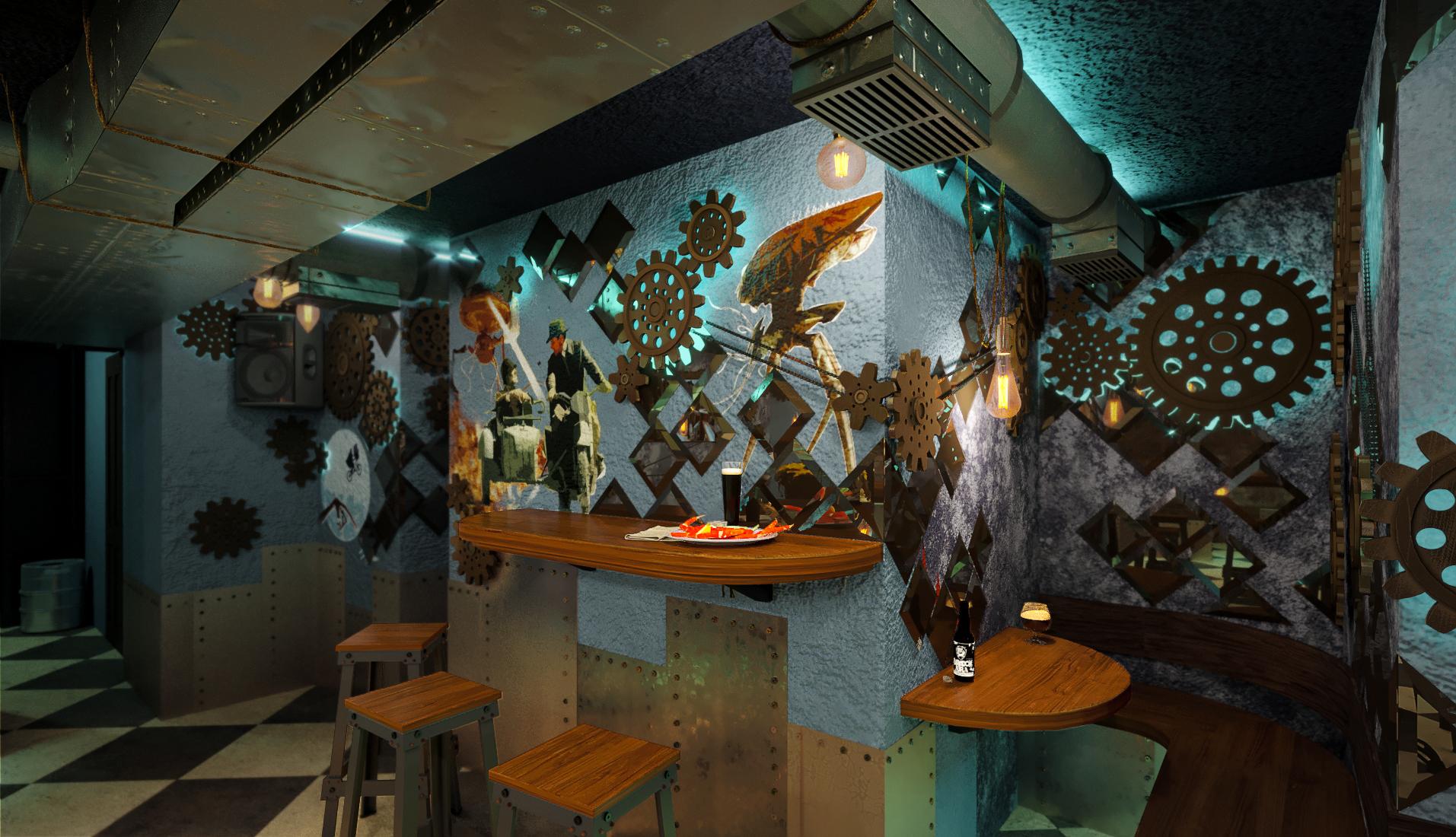 Дизайн интерьера пивного бара