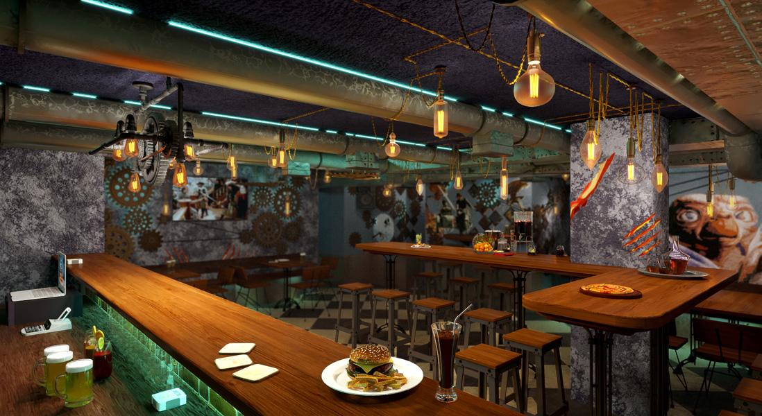 Дизайн интерьера пивного бара