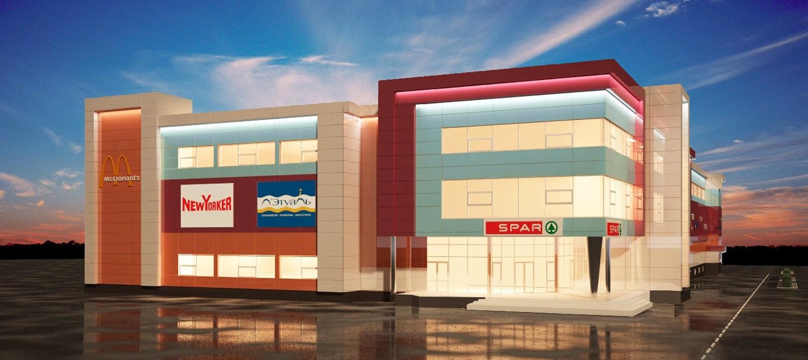 дизайн и проектирование торговых центров