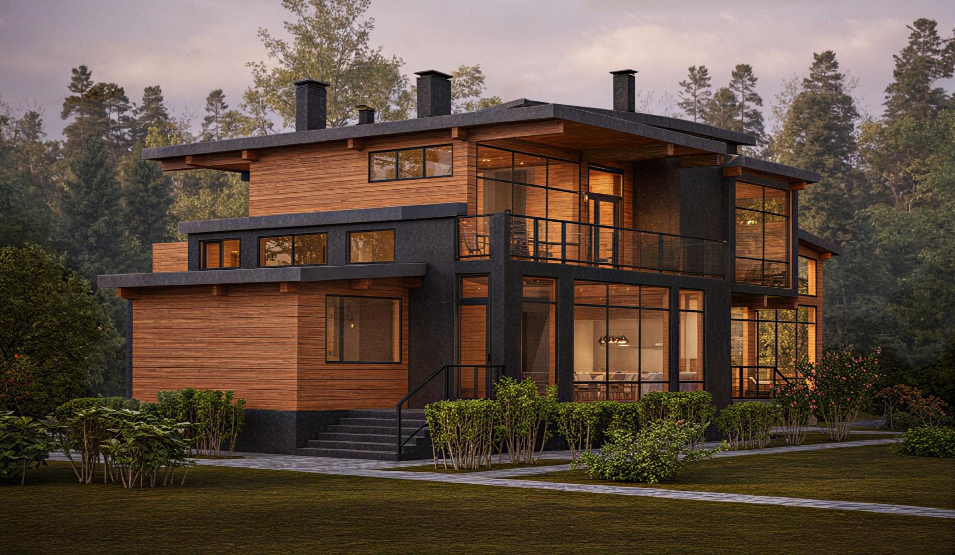 Проект каркасного дома дизайн 