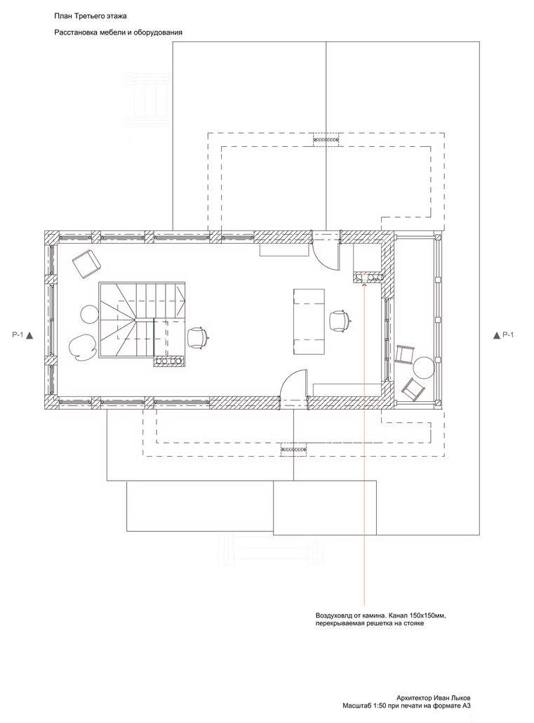 Проект частного дома с башней
